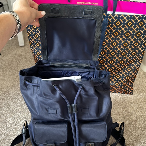 Tory Burch navy nylon backpack main image 5